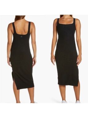 BEYOND YOGA Icon Space Dye Midi Dress, Dark Gray, Size Medium